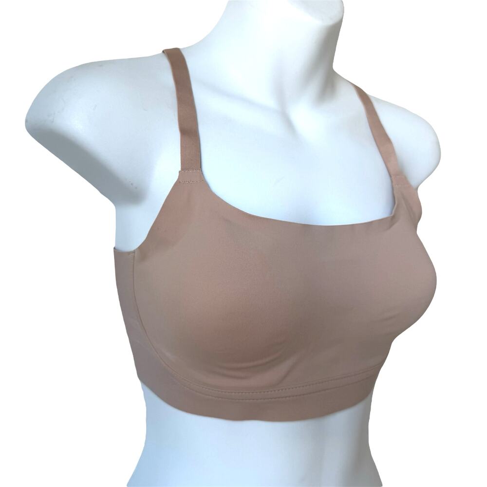 Beige Womens Comfort Smooth Bralette Small Pullover Removable Pads‎ Tan Wireless